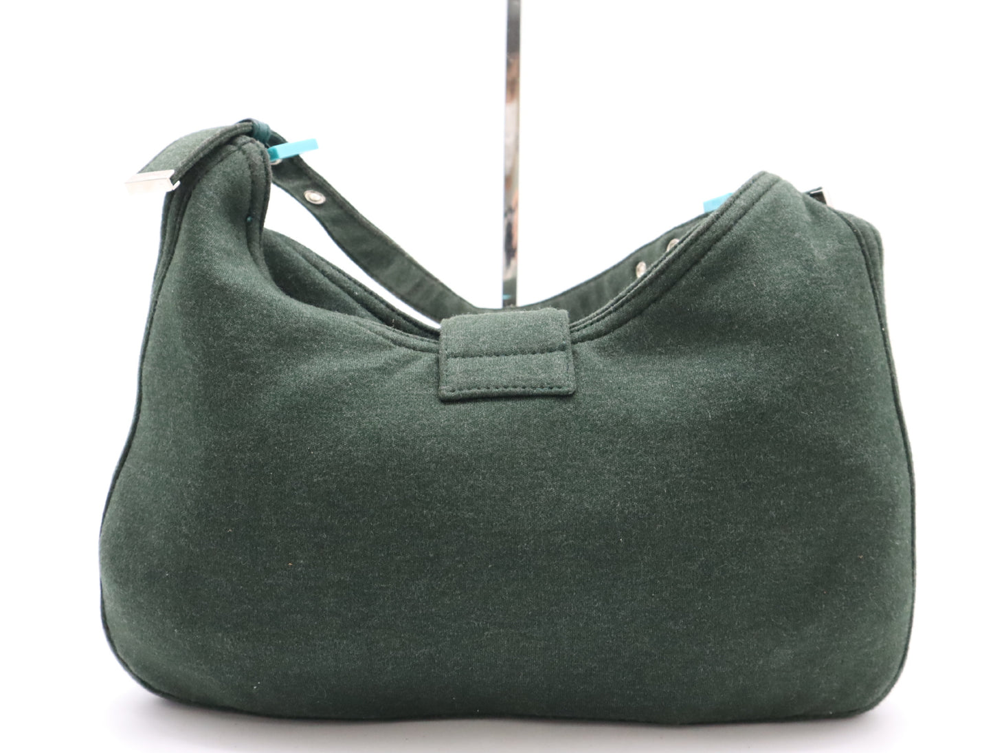 FENDI Mamma Bucket Cotton Jersey Shoulder Bag Green