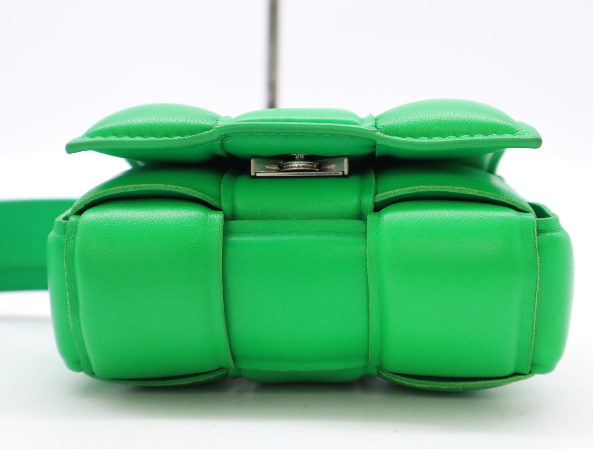 BOTTEGA VENETA Intrecciato Large Padded Cassette Leather Shoulder Bag, Paraquito, with Dust Bag