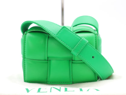 BOTTEGA VENETA Intrecciato Large Padded Cassette Leather Shoulder Bag, Paraquito, with Dust Bag