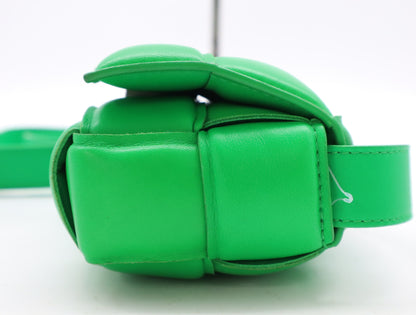 BOTTEGA VENETA Intrecciato Large Padded Cassette Leather Shoulder Bag, Paraquito, with Dust Bag