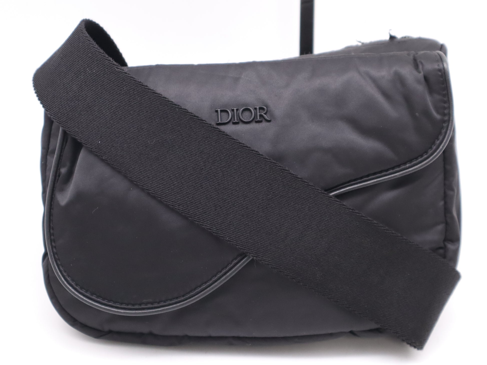 Dior Nylon Saddle Bag Body Bag Black Shoulder Bag