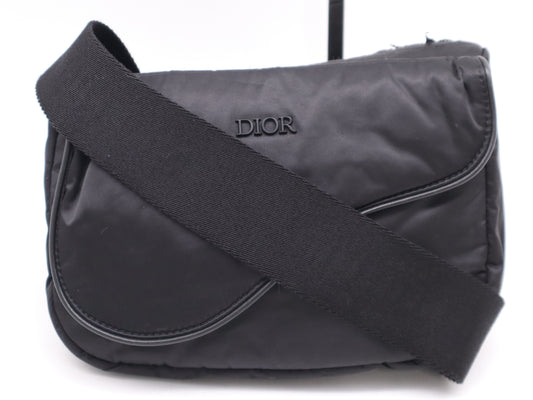Dior Nylon Saddle Bag Body Bag Black Shoulder Bag