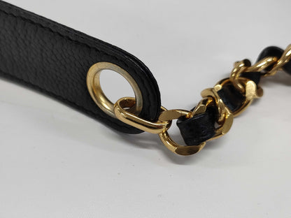 CHANEL Caviar Skin Triple Coco Mark Drawstring Chain Shoulder Bag, Black, GD Hardware, Pouch, Seal, 3625784 Shoulder Bag