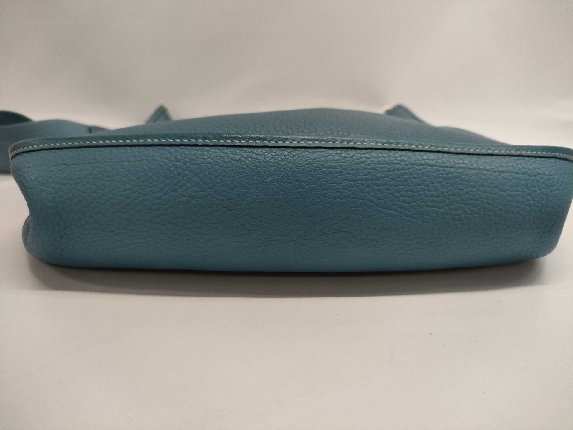 HERMES Taurillon Clemence □I Stamp Evelyn 2 PM Blue Tote Bag with Dust Bag