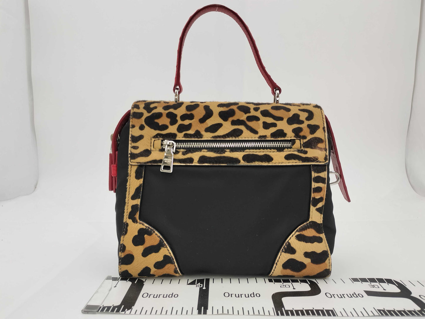 PRADA Prada Harako Ostrich Handbag 2-way Handbag