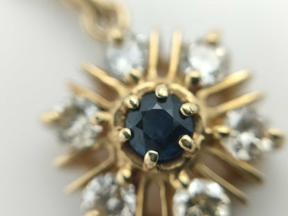 Sapphire D0.34ct K18 2.3g Necklace 