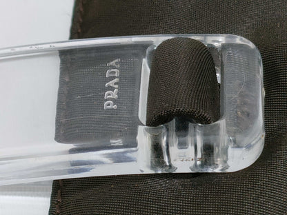 PRADA Nylon Prada Nylon Tote Bag with Plastic Handle