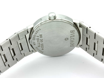 BVLGARI BB30SSD F102778 Quartz Black Dial Women's Watch