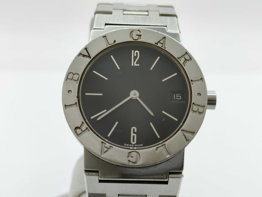 BVLGARI BB30SSD F102778 Quartz Black Dial Women's Watch