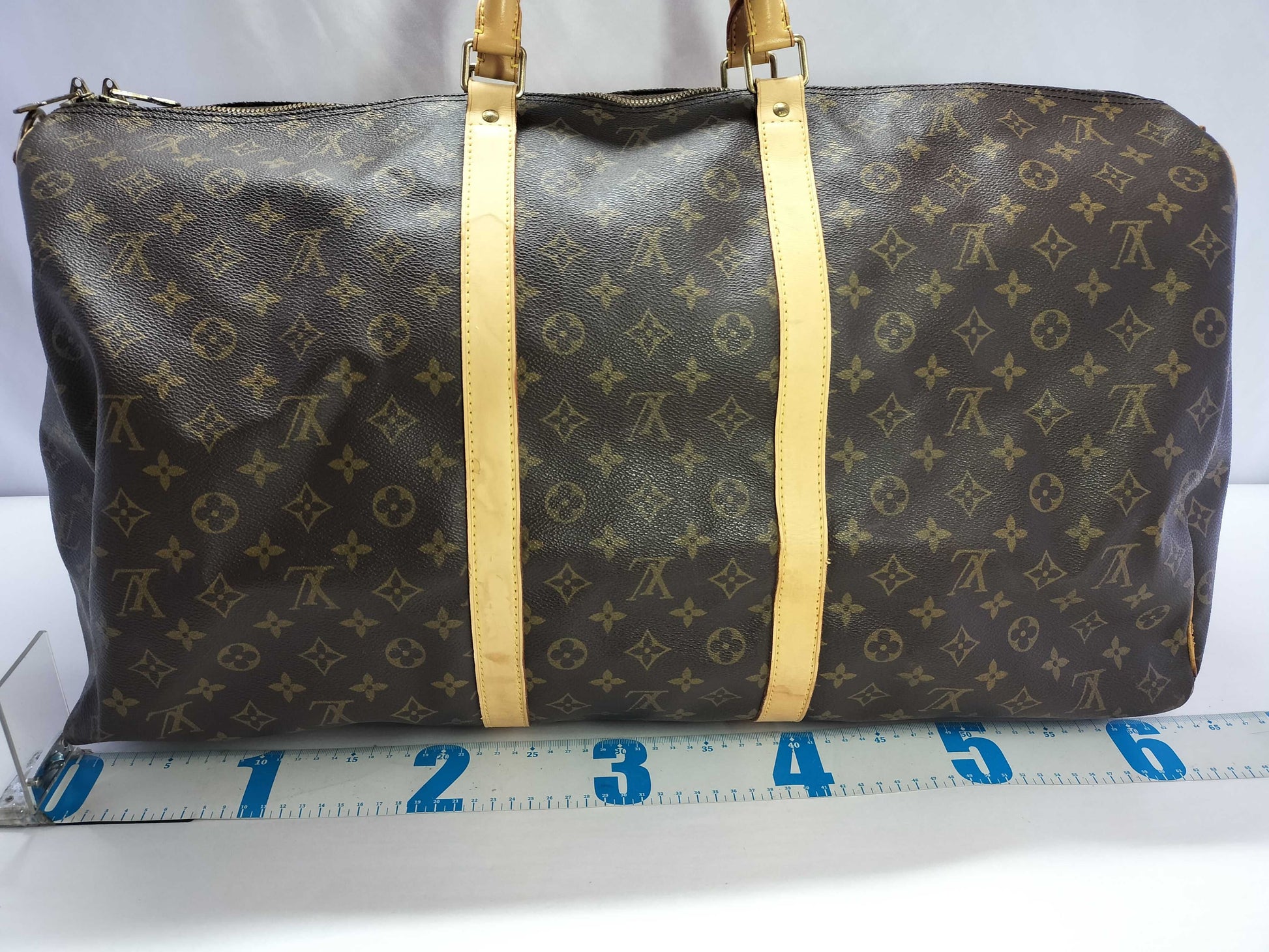 LOUIS VUITTON Monogram Keepall Bandouliere Boston Bag