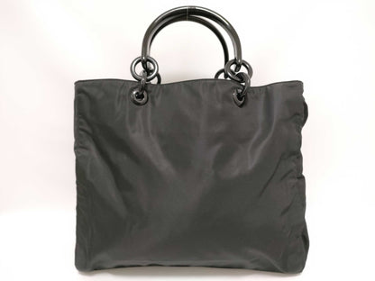 PRADA Nylon Prada Nylon Hand Tote Bag with Plastic Handles in Black