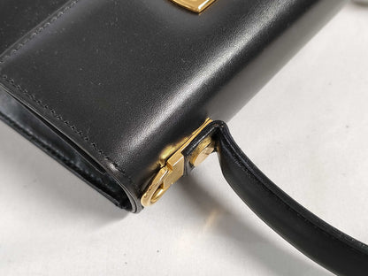 Salvatore Ferragamo Gancini Ferragamo 2-way handbag, Gancini leather, black handbag