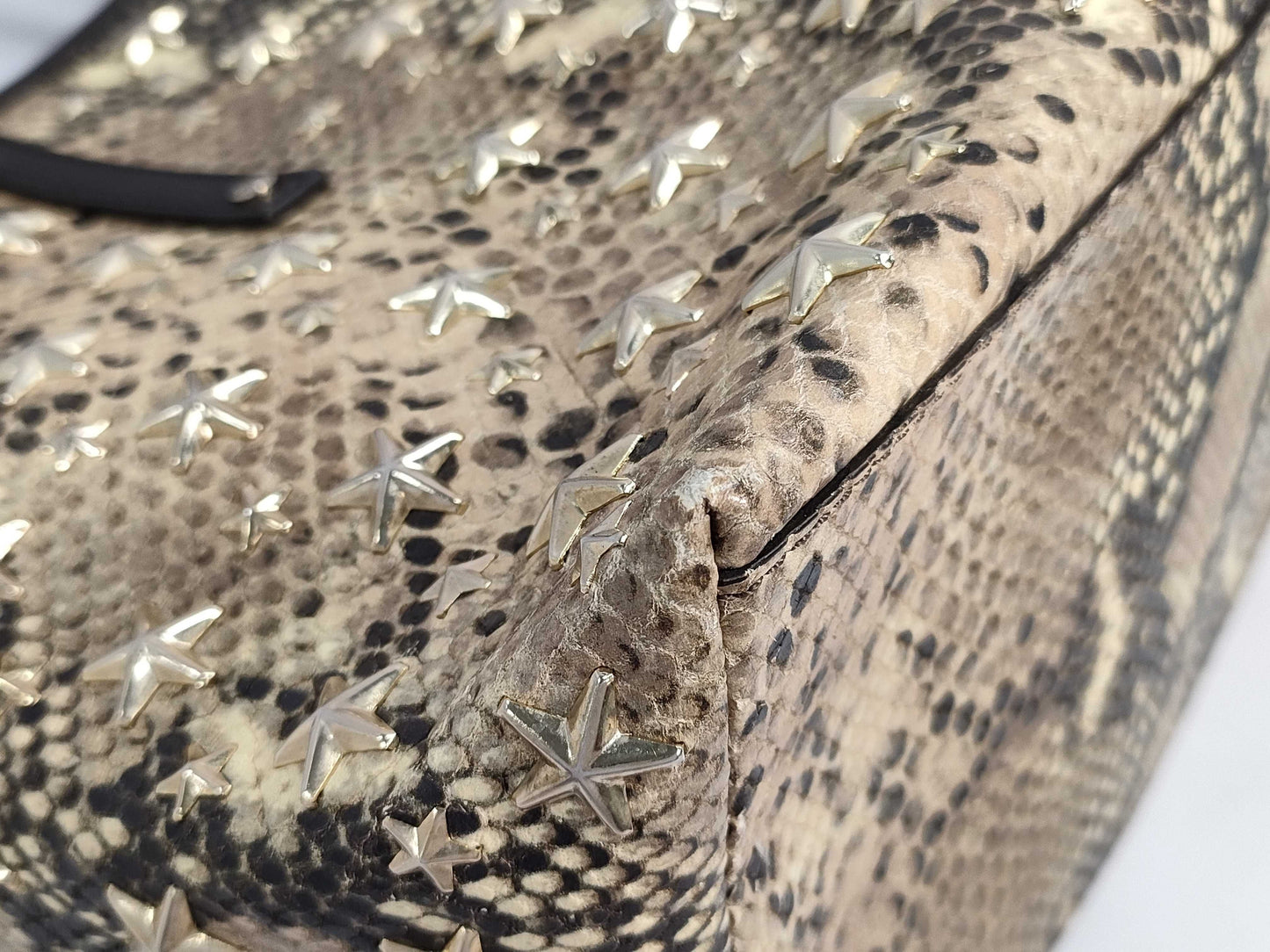 JIMMY CHOO Python Star Tote Bag