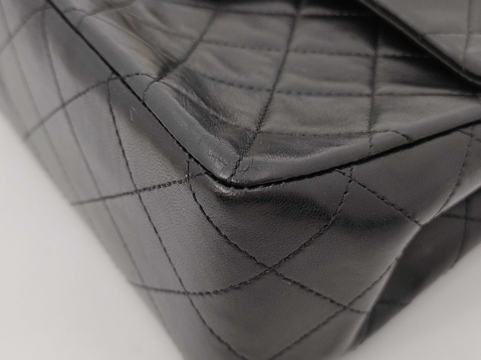 CHANEL Chain Shoulder Bag, Matelasse 25, Vertical, Double Flap, Lambskin, Black, GD Hardware, No. 1, Shoulder Bag