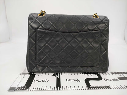 CHANEL Chain Shoulder Bag, Matelasse 25, Vertical, Double Flap, Lambskin, Black, GD Hardware, No. 1, Shoulder Bag