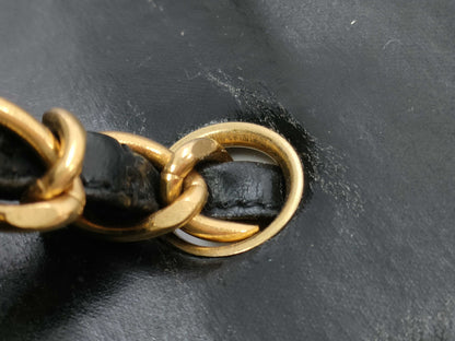 CHANEL Chain Shoulder Bag, Deca Matelasse 30, Single Flap, Lambskin, Black, GD Hardware, A04412, No. 4, Shoulder Bag