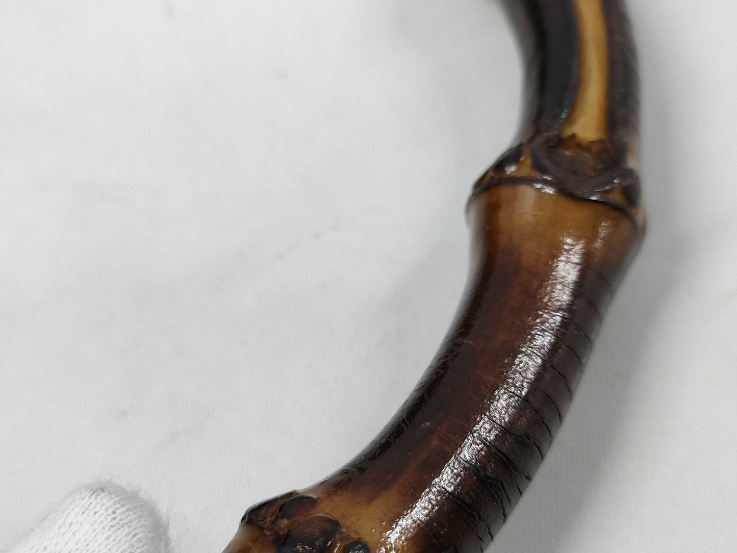 GUCCI Bamboo Leather 000・099・0633 Black Handbag