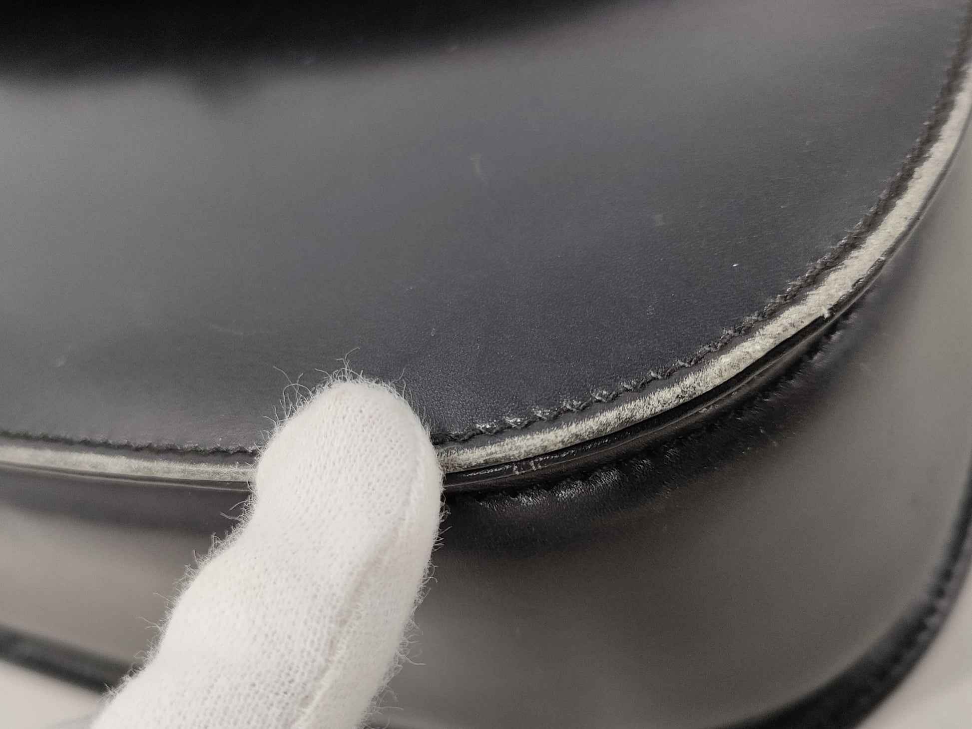 GUCCI Bamboo Leather 000・099・0633 Black Handbag