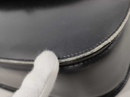 GUCCI Bamboo Leather 000・099・0633 Black Handbag