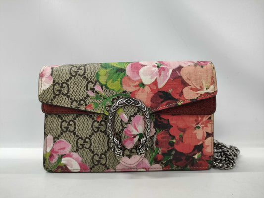 GUCCI Dionysus Chain Shoulder Bag GG Blooms 476432 0959 Beige Wallet