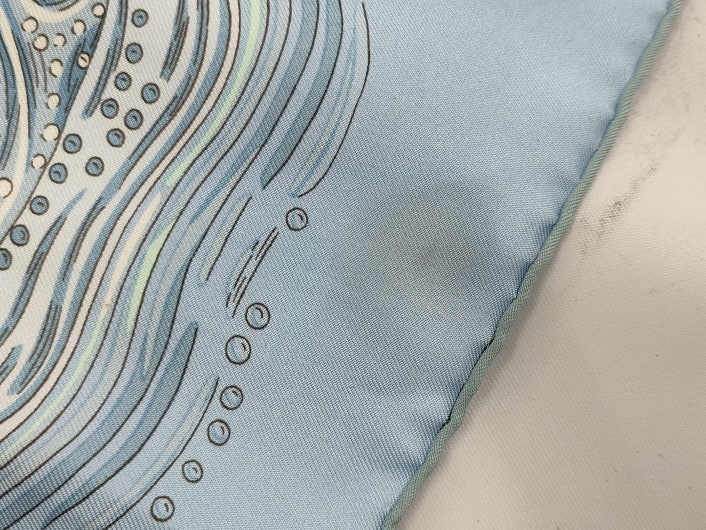 HERMES Carre 90 Light Blue Other Accessories