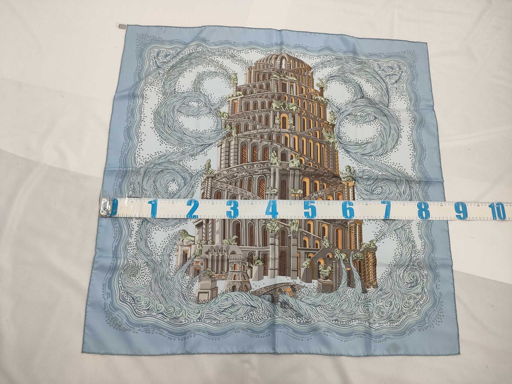 HERMES Carre 90 Light Blue Other Accessories