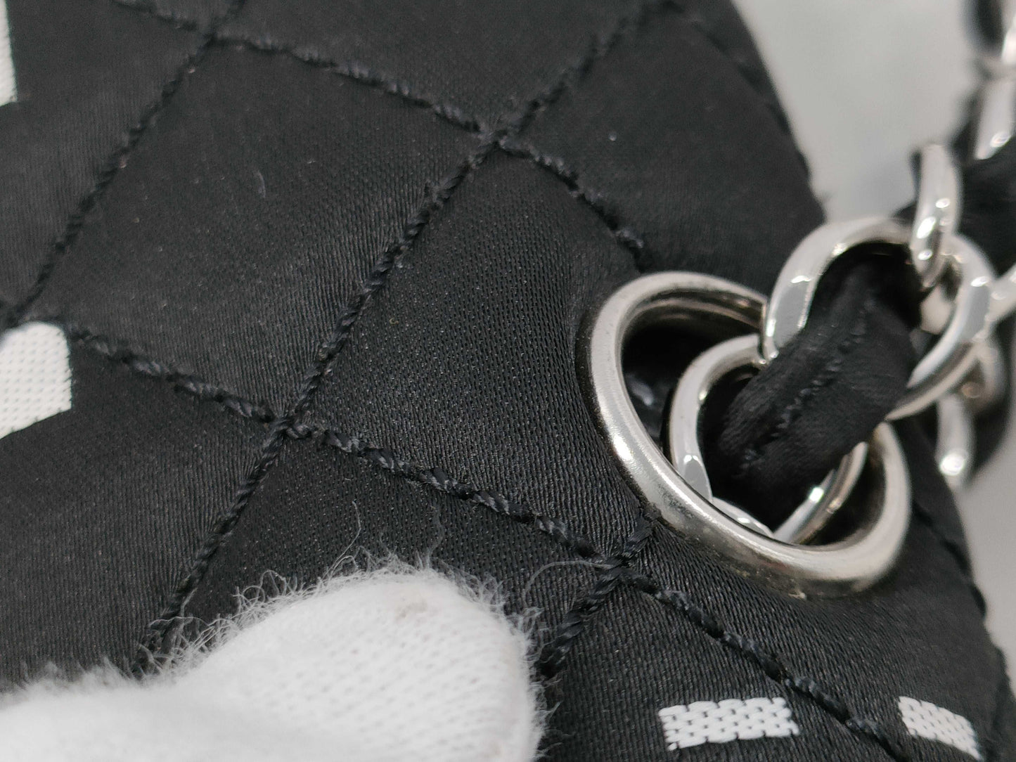 CHANEL Deca Coco Matelasse Chain Shoulder Bag, Nylon, Black, 11th Series Seal