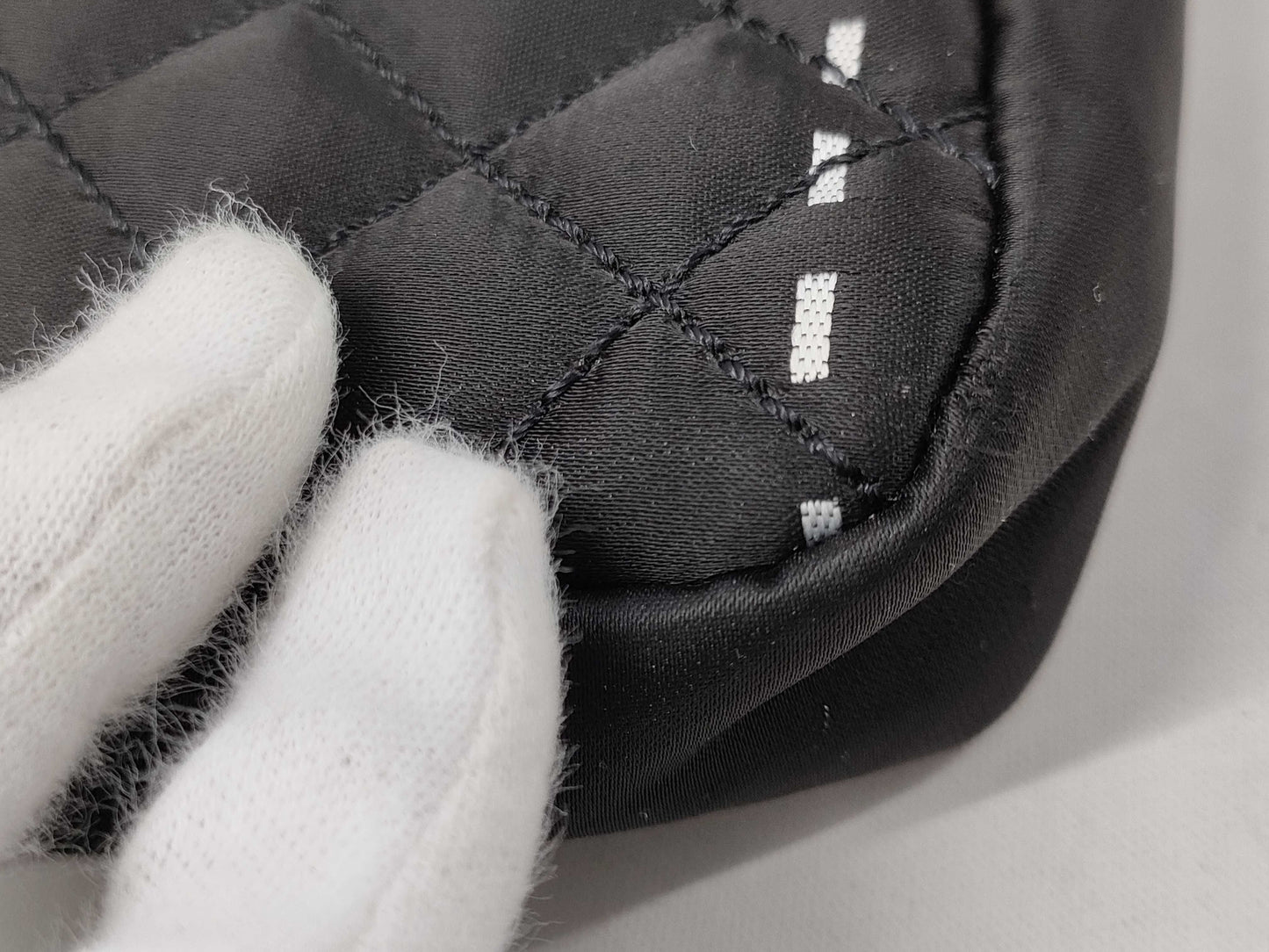 CHANEL Deca Coco Matelasse Chain Shoulder Bag, Nylon, Black, 11th Series Seal