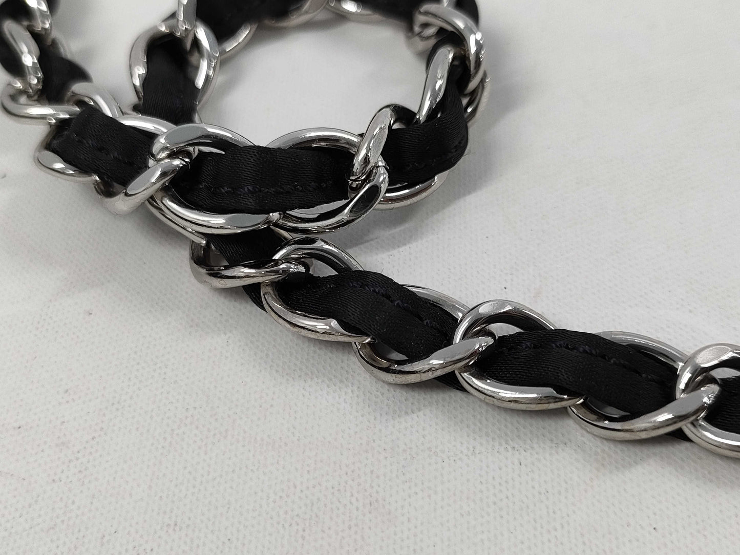 CHANEL Deca Coco Matelasse Chain Shoulder Bag, Nylon, Black, 11th Series Seal