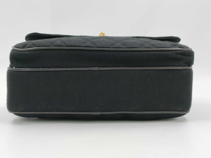 CHANEL Matelasse Chain Shoulder Bag, Cotton, Black, No. 1, Shoulder Bag