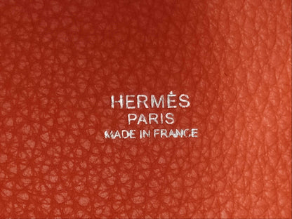 HERMES Picotin Lock MM Taurillon Orange Tote Bag