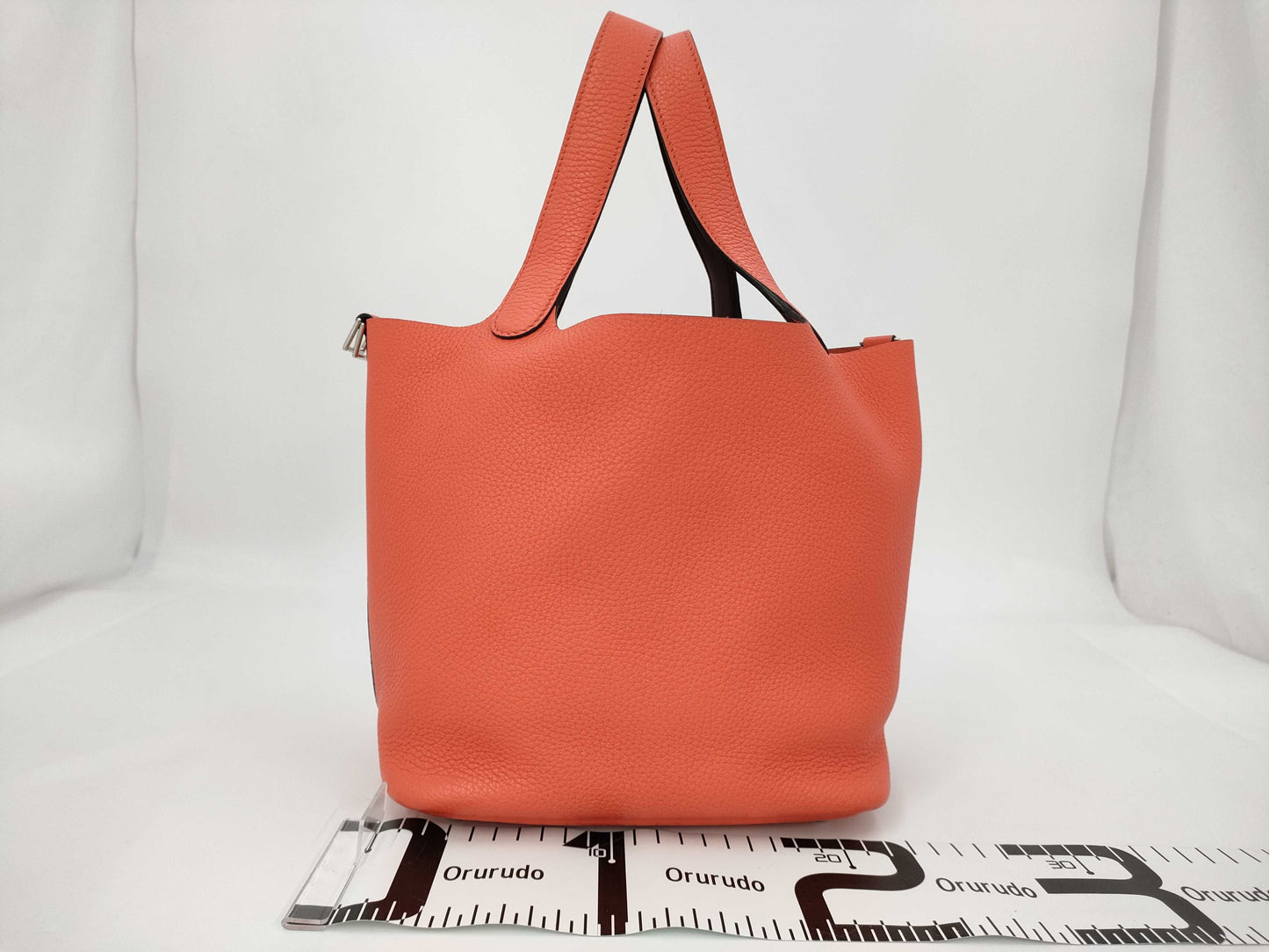 HERMES Picotin Lock MM Taurillon Orange Tote Bag