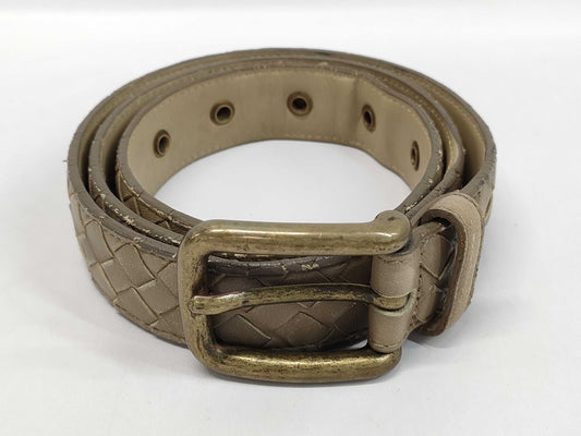 BOTTEGA VENETA Intrecciato Beige Belt