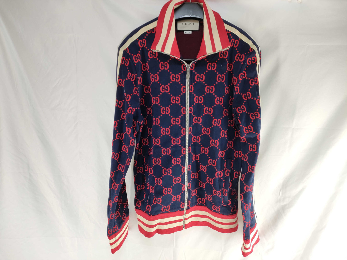 GUCCI Track Jacket GG Jacquard All-Over Print Jacket