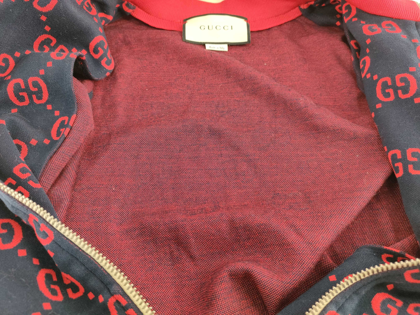 GUCCI Track Jacket GG Jacquard All-Over Print Jacket