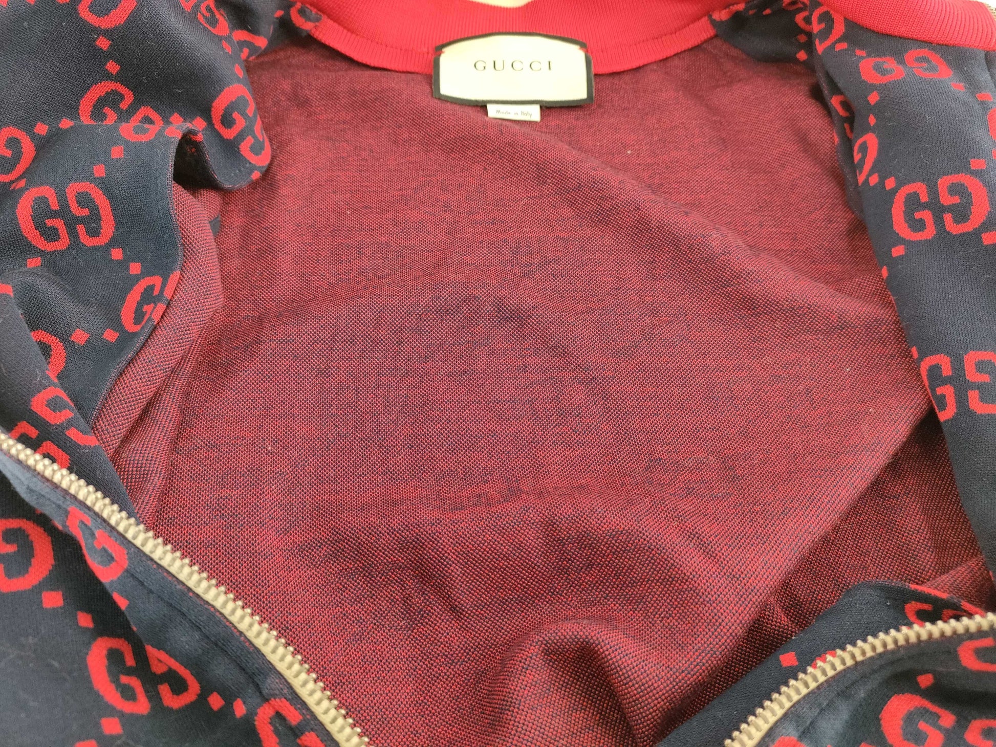 GUCCI Track Jacket GG Jacquard All-Over Print Jacket