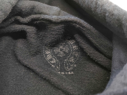 CHROME HEARTS Hoodie with Sleeve Logo and Scroll Logo, Black, XL