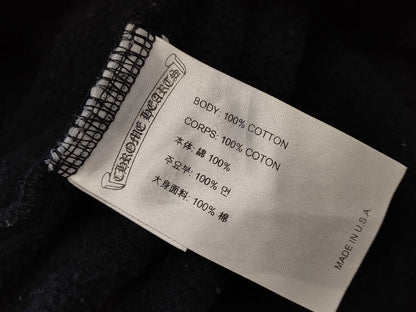 CHROME HEARTS Hoodie with Sleeve Logo and Scroll Logo, Black, XL