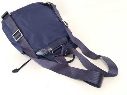PRADA Nylon Prada Backpack Mini Triangle Logo Backpack