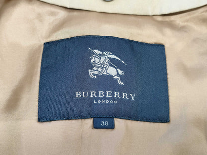 BURBERRY London Trench Coat, Honey Beige, Size 38