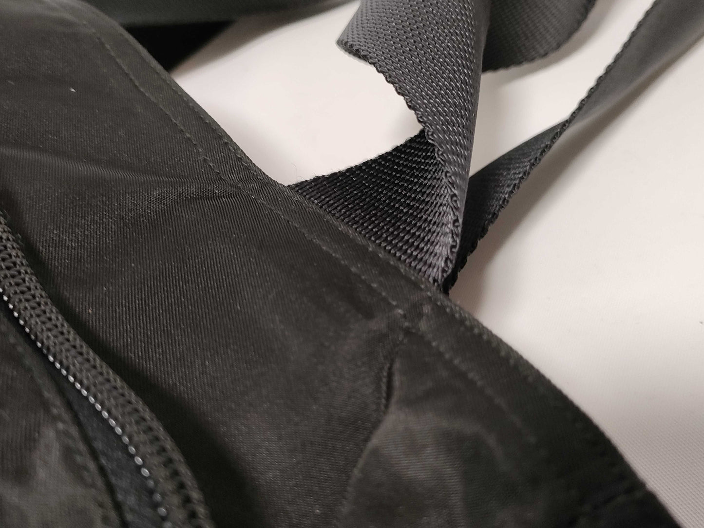 PRADA Nylon Prada Tote Bag with Triangle Logo, Black