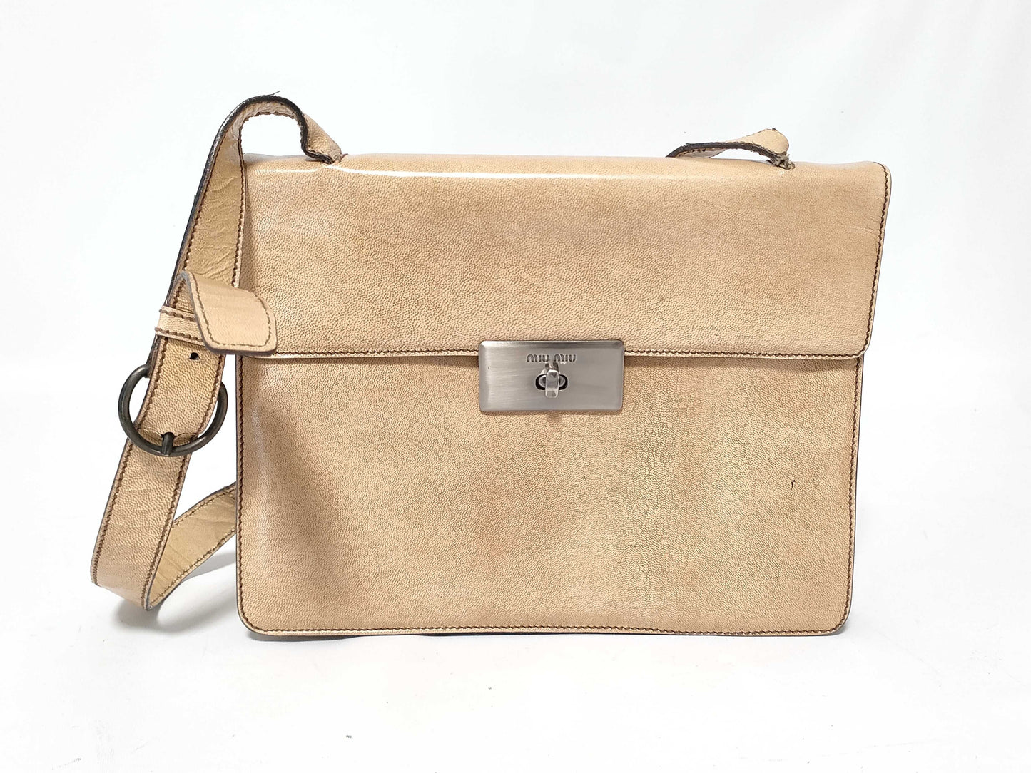 Miu Miu Shoulder Bag Turn Lock Logo Shoulder Bag