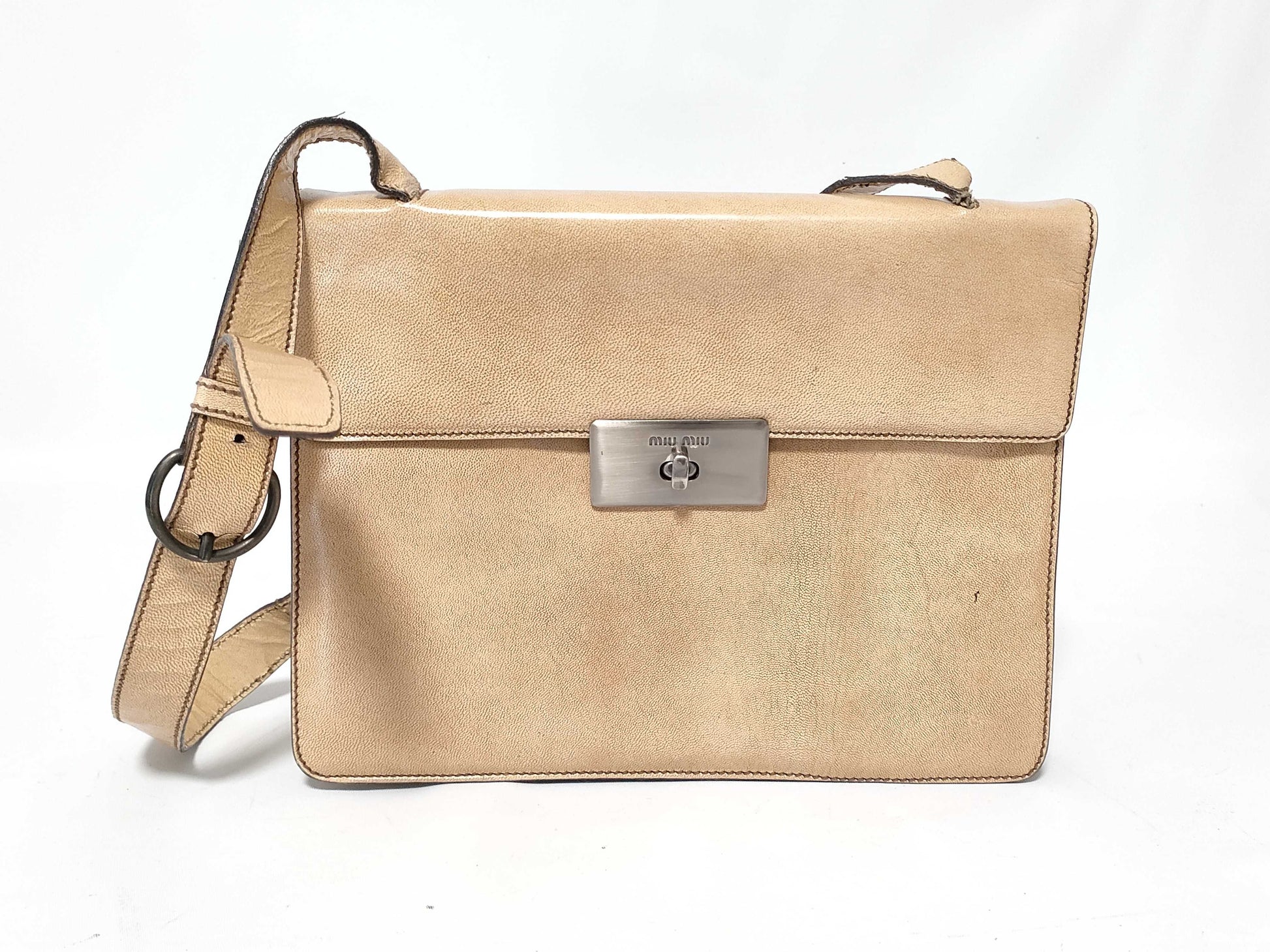 Miu Miu Shoulder Bag Turn Lock Logo Shoulder Bag