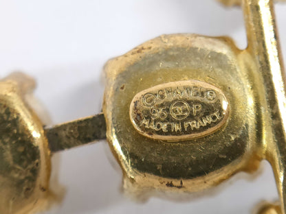 CHANEL Chain Belt 95P Rhinestone Coco Mark Box Belt