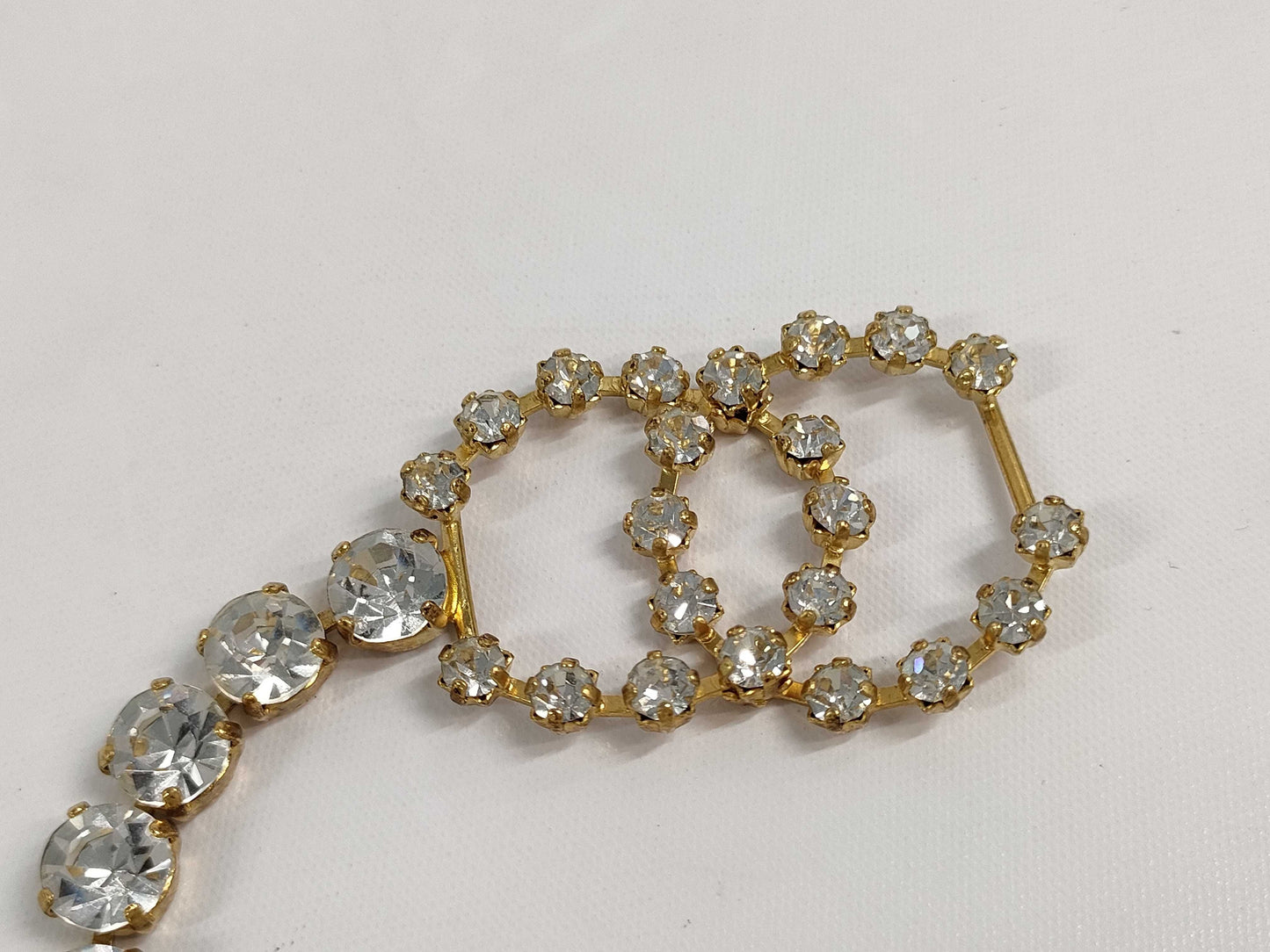 CHANEL Chain Belt 95P Rhinestone Coco Mark Box Belt