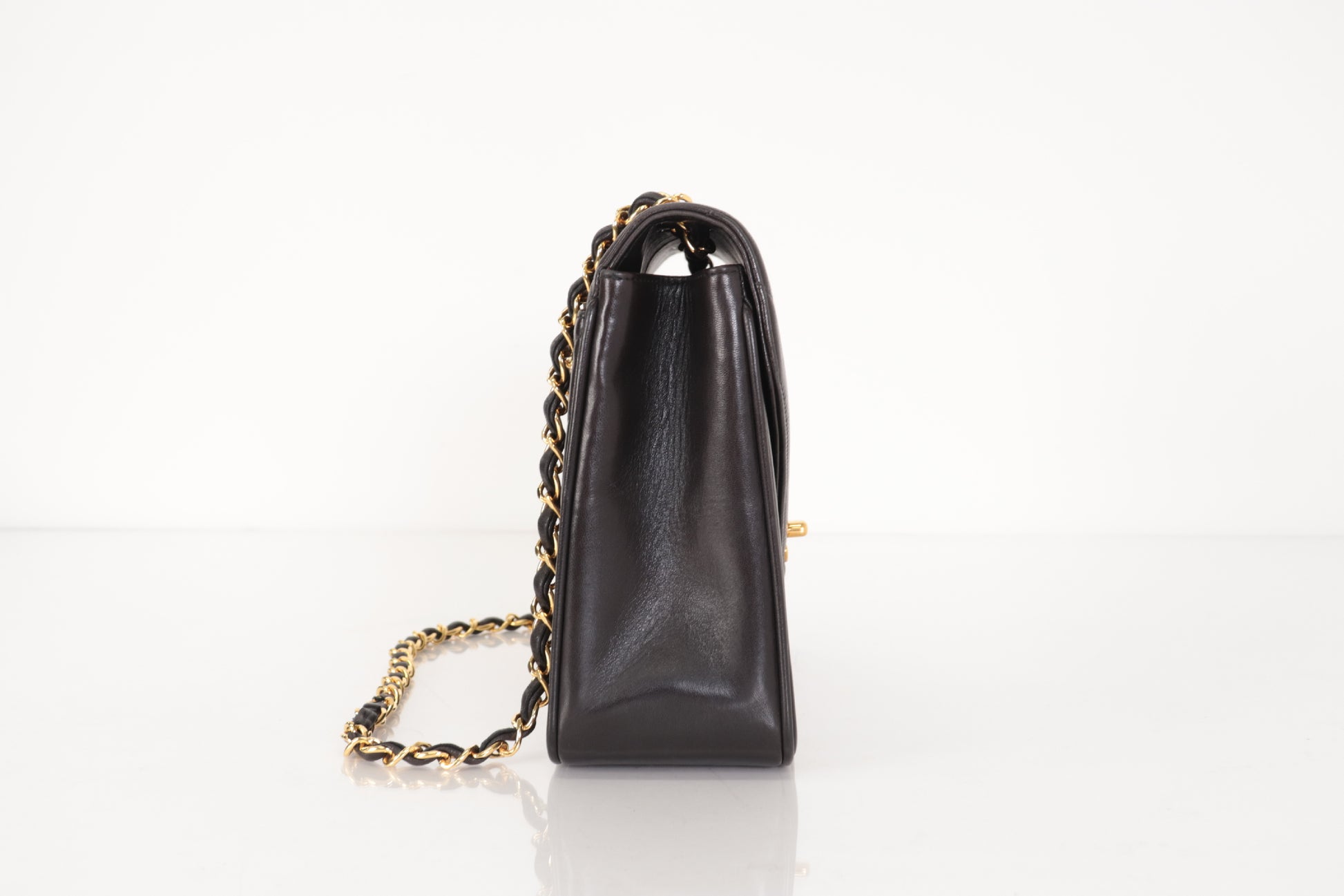 CHANEL Lambskin Chevron Lamb Chain Shoulder Bag, No. 2