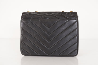 CHANEL Lambskin Chevron Lamb Chain Shoulder Bag, No. 2