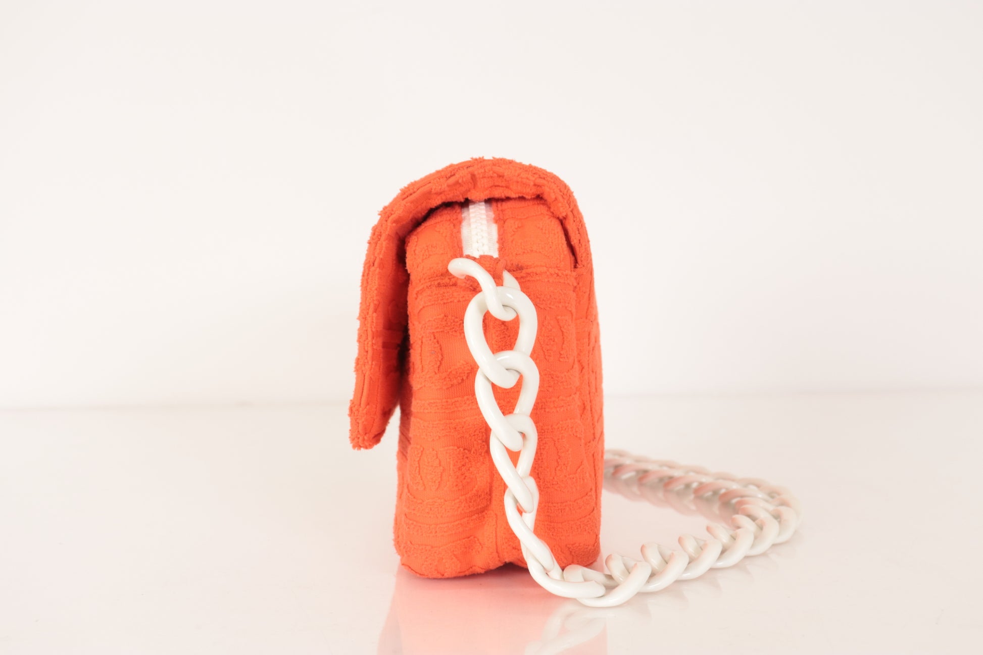 CHANEL Coco Mark Plastic Chain Shoulder Bag, Orange, No. 7