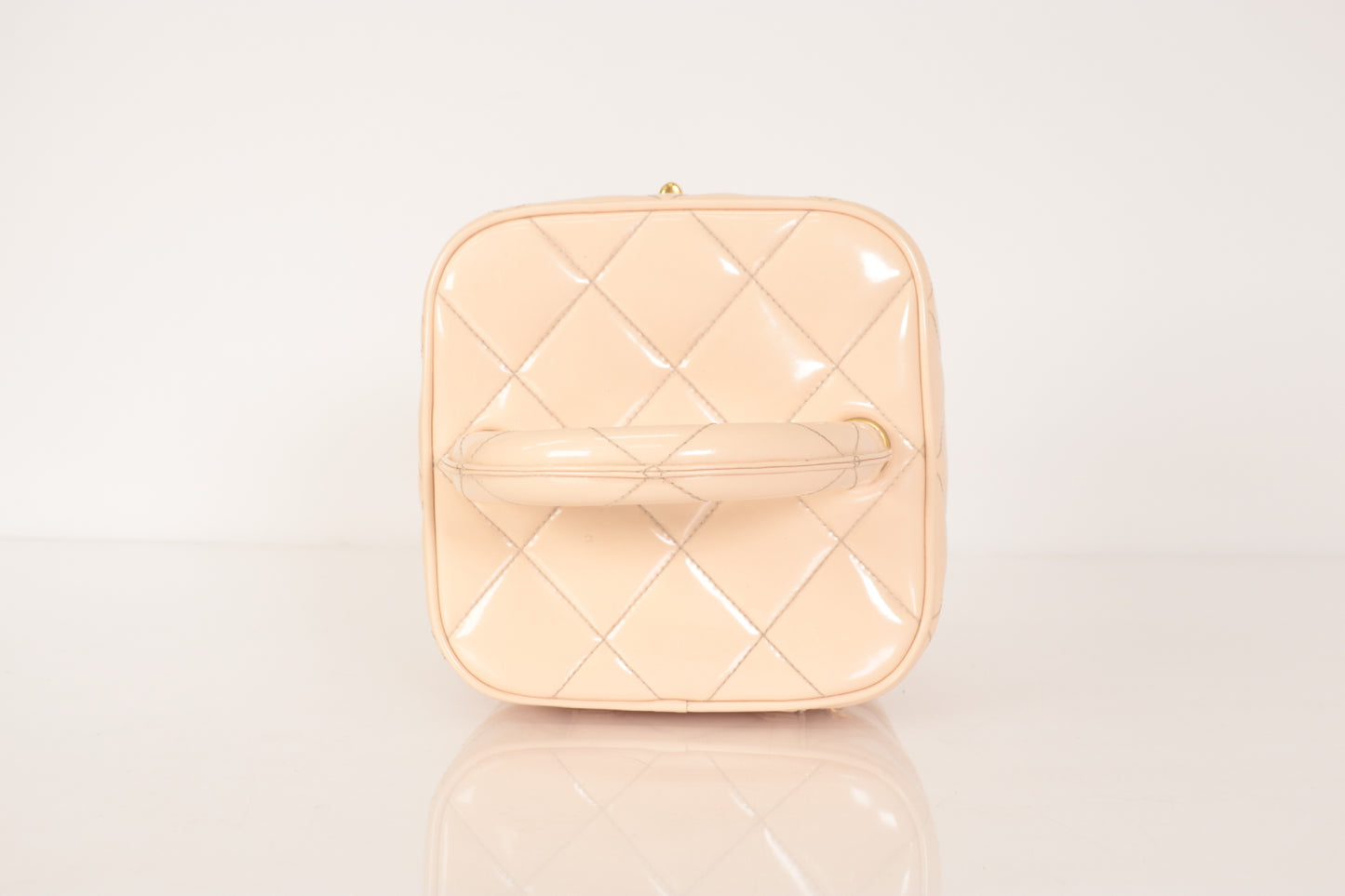 CHANEL Enamel Patent Vanity Beige No. 3 Handbag
