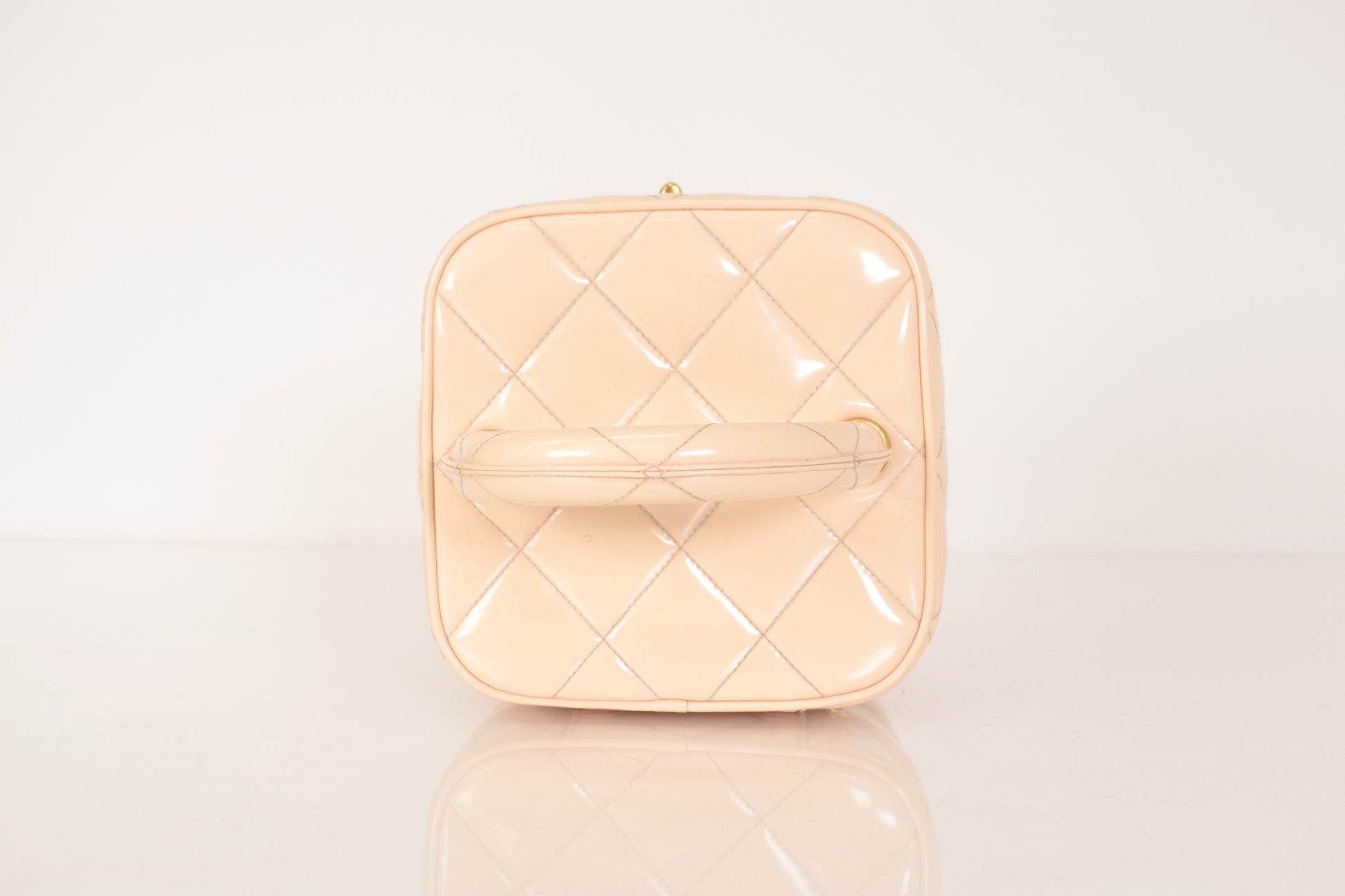 CHANEL Enamel Patent Vanity Beige No. 3 Handbag
